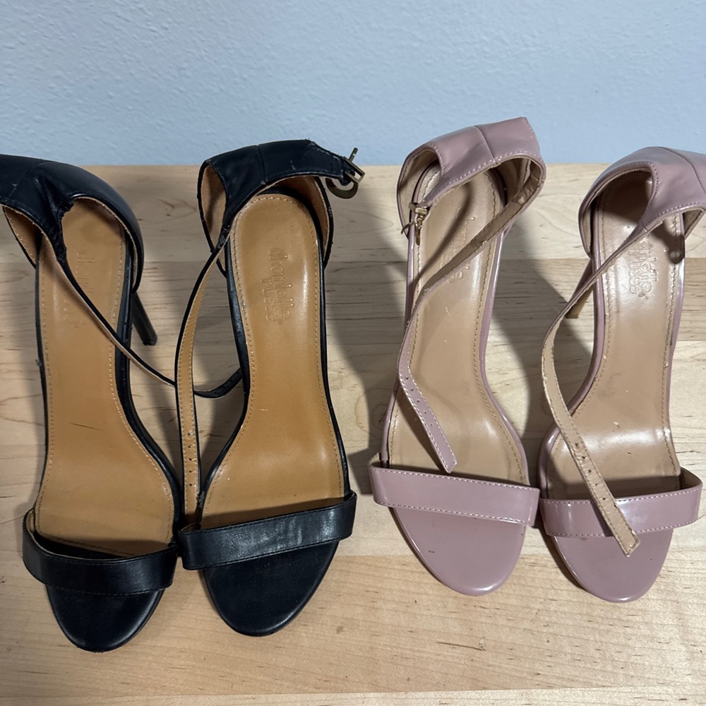 Elegant Black and Pink Women's Heels